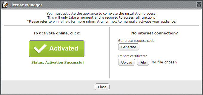 Activation Successful