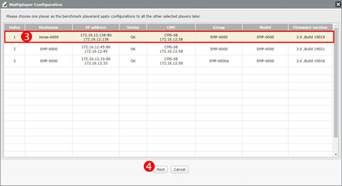 Choose the benchmark player Choose the benchmark player