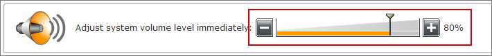 Adjust system volume level immediately