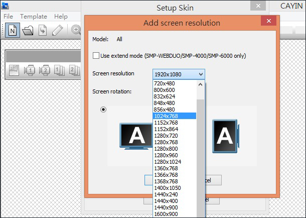 Select skin resolutions