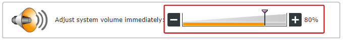 Adjust system volume level immediately