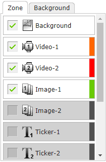 Edit the background and each zone