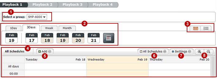 Schedule Main Functions