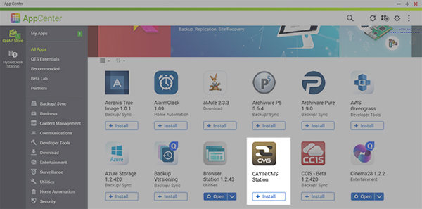 install CAYIN CMS Station