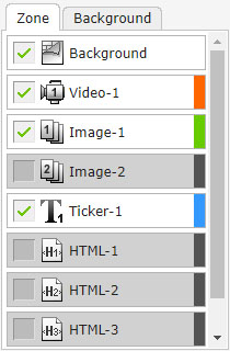 Edit the background and each zone